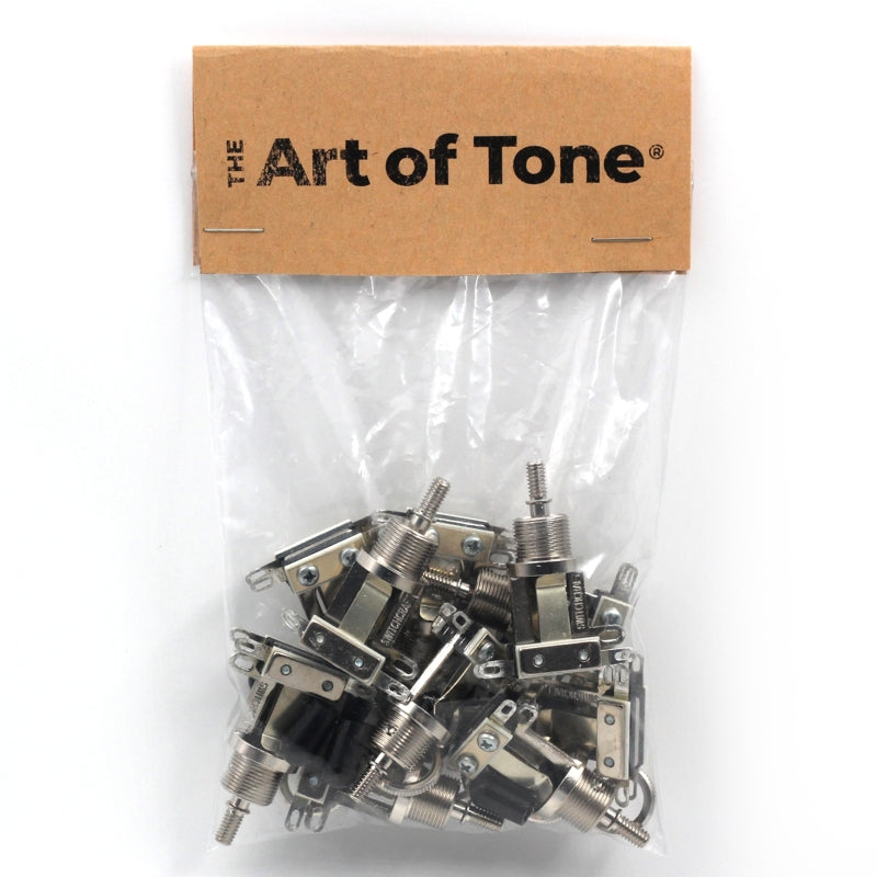 Bulk Lot of Ten (10X) Switchcraft - Short Straight 3-way Toggle Switches - Black Tips