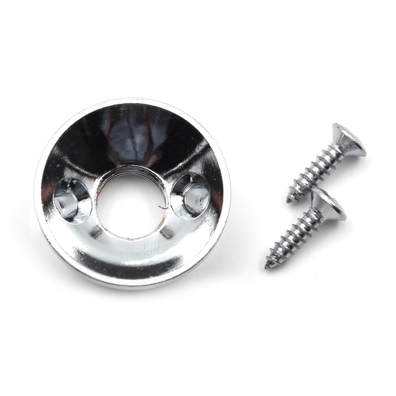 Electrosocket Jack Plate for Telecasters - Polished Chrome Finish + Switchcraft J11 Mono Jack