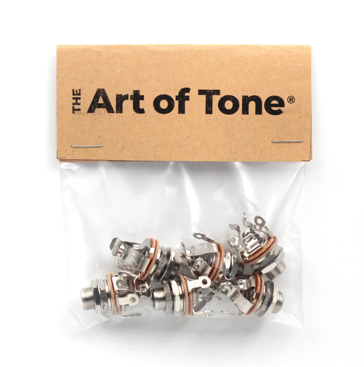 Pure Tone Mono Multi-Contact 1/4 inch Nickel Output Jack - with ADDED Hex Nut