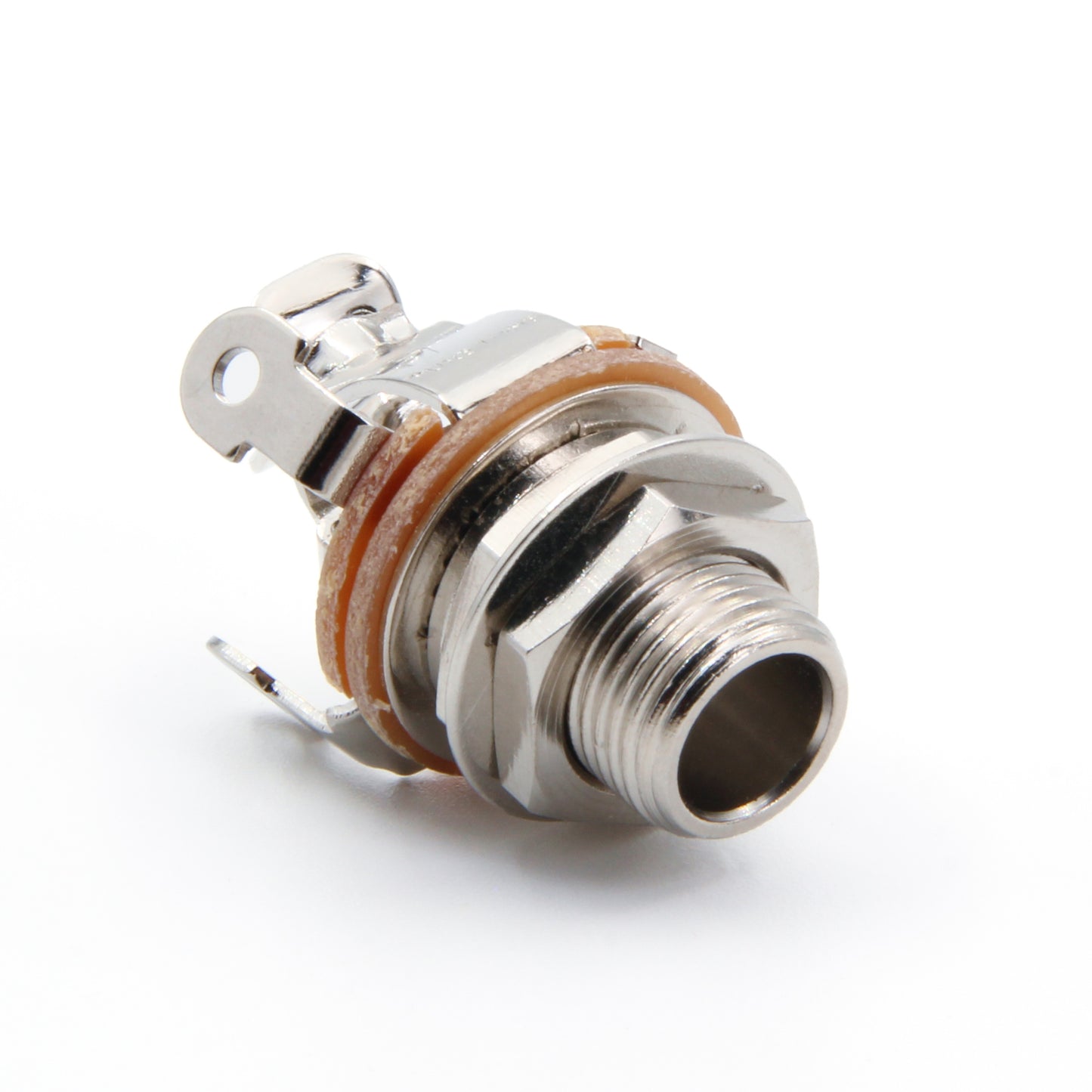 Pure Tone Mono Multi-Contact 1/4 inch Nickel Output Jack - with ADDED Hex Nut
