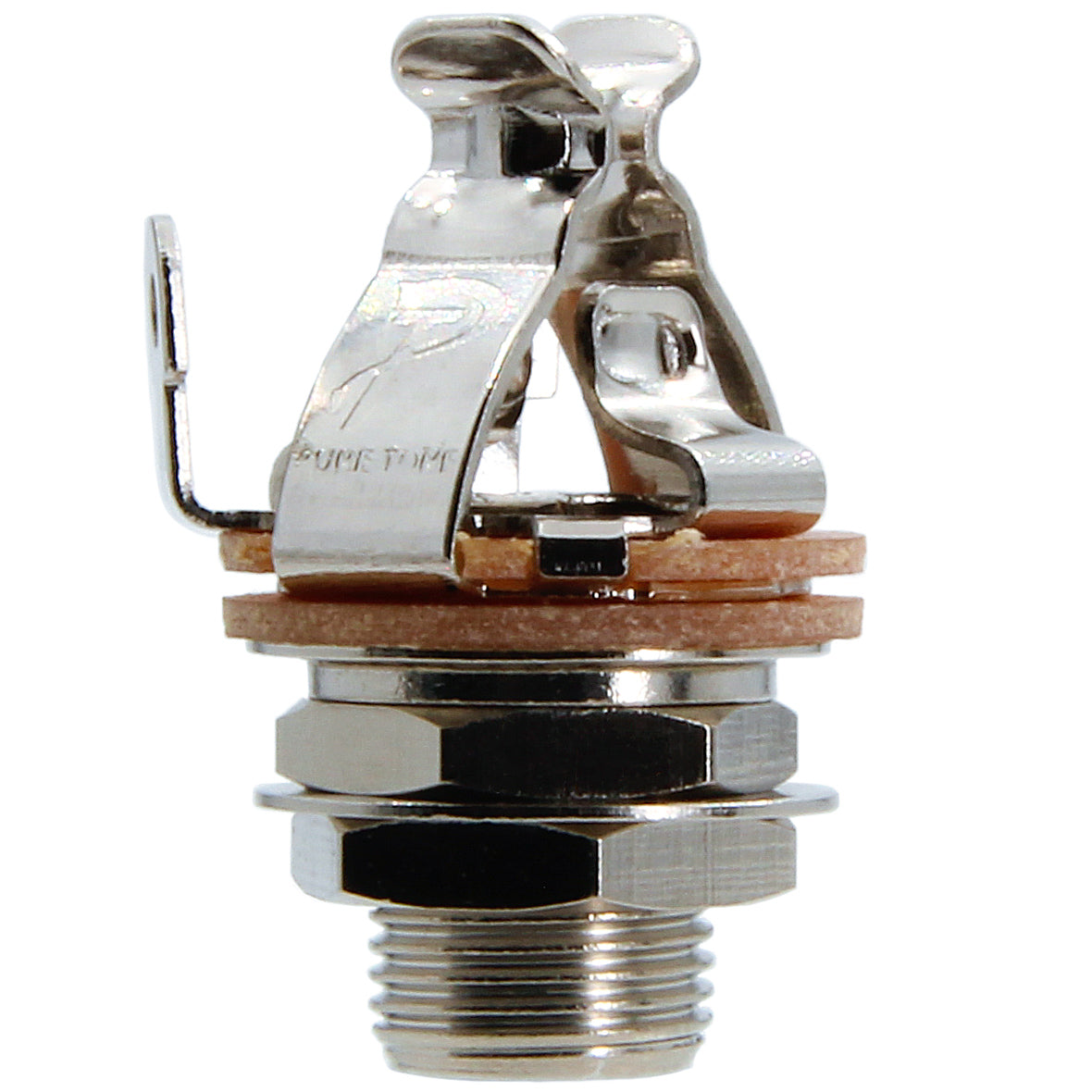 Pure Tone Mono Multi-Contact 1/4 inch Nickel Output Jack - with ADDED Hex Nut