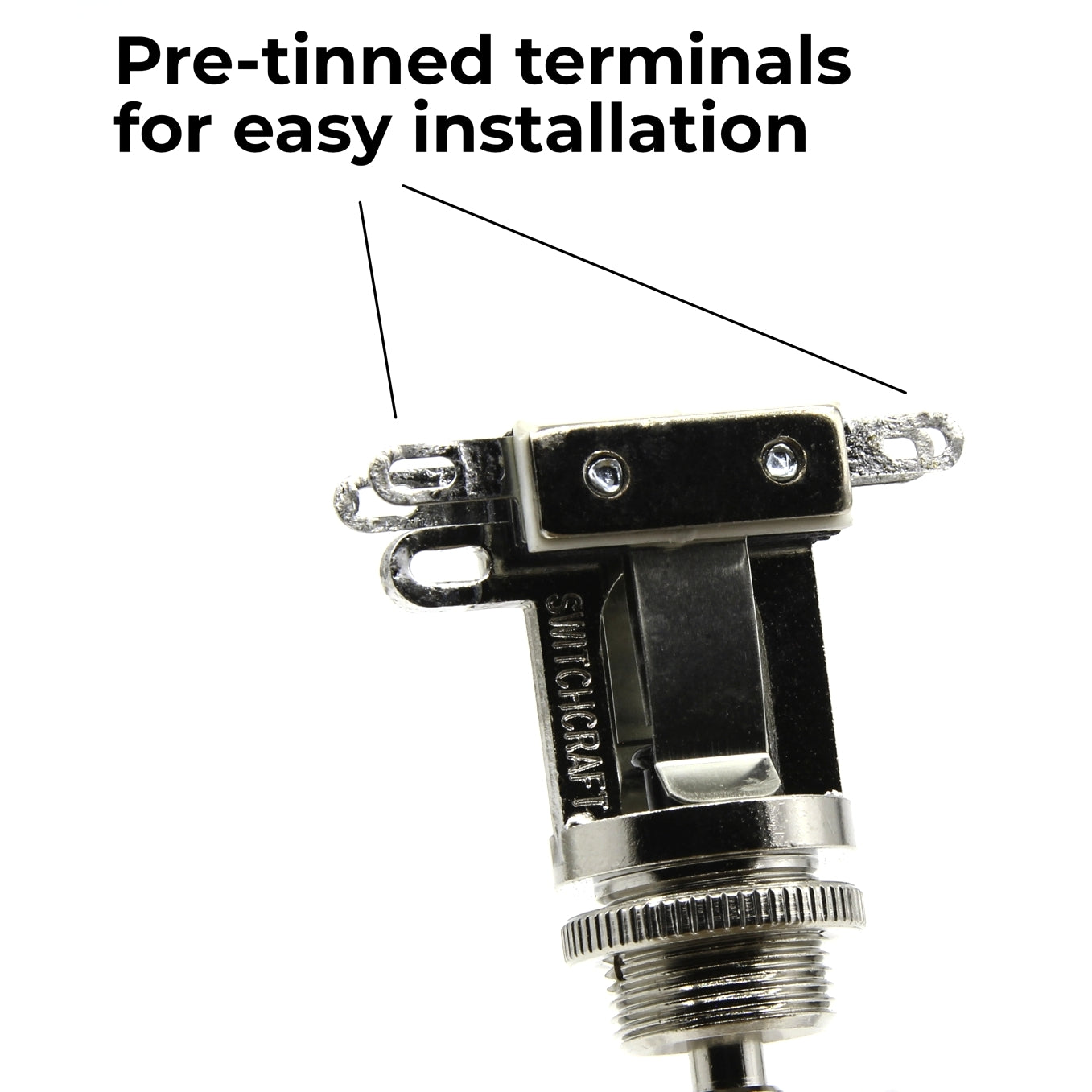Switchcraft Short Straight 3-way Toggle Switch w/ Genuine Switchcraft Tip