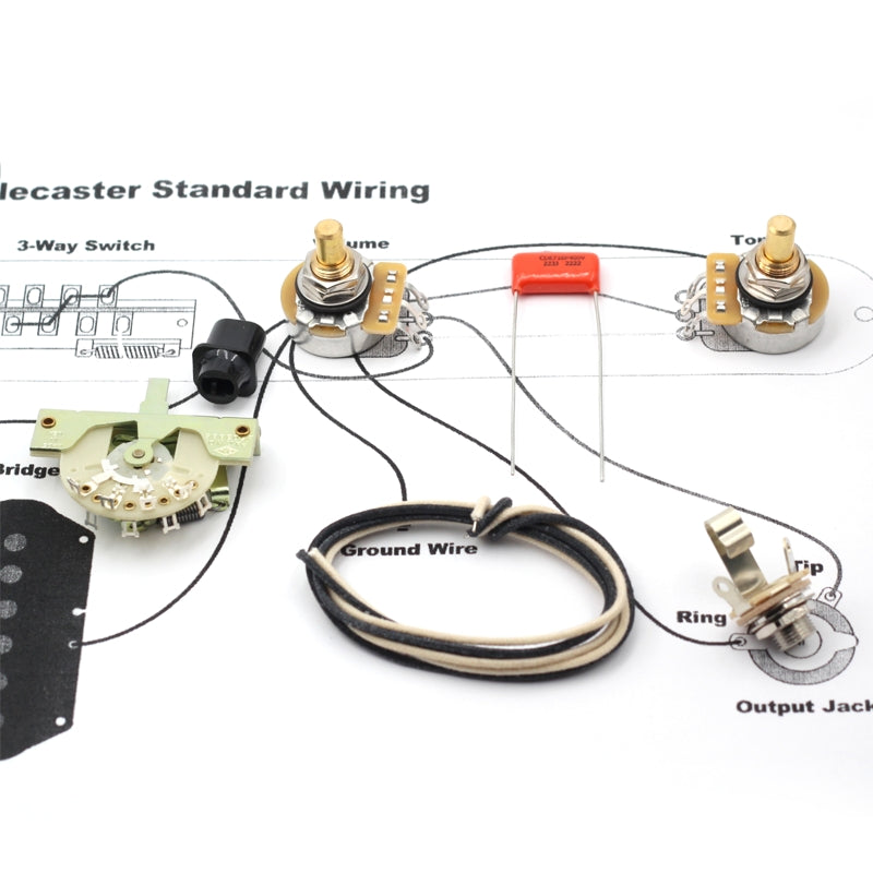 Deluxe Telecaster® Wiring Kit with 500k pots and .022 cap