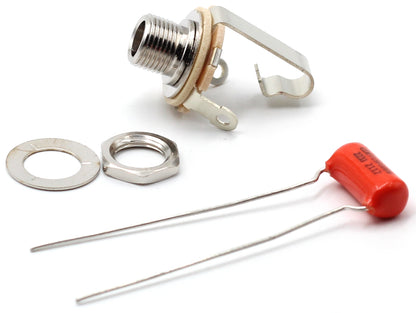 Deluxe Wiring Kit for Stratocaster® - Oak Grigsby 5-Way, .022 Orange Drop