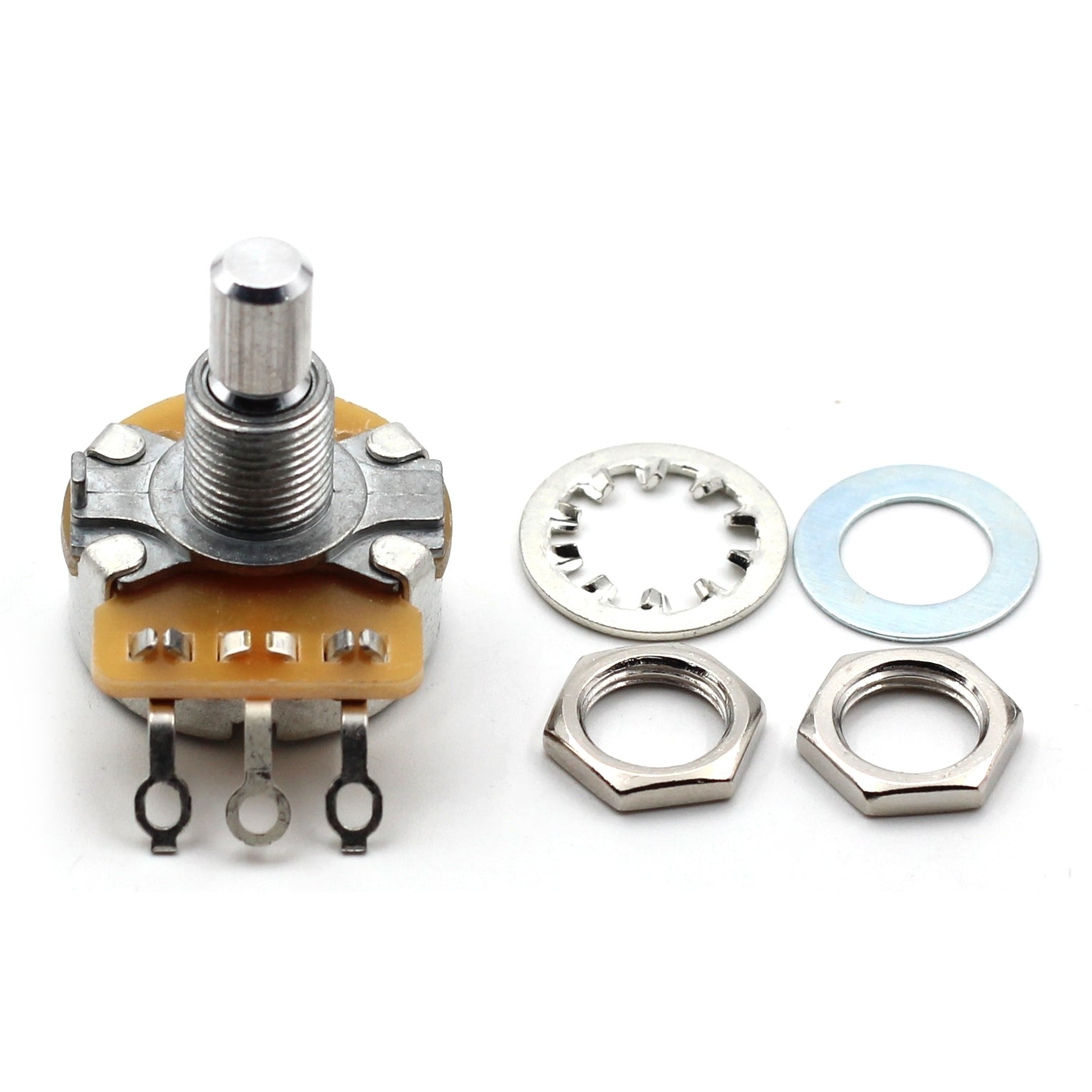 CTS 1 Meg Guitar Potentiometer - Short Solid Shaft, Audio Taper, 10% Tolerance