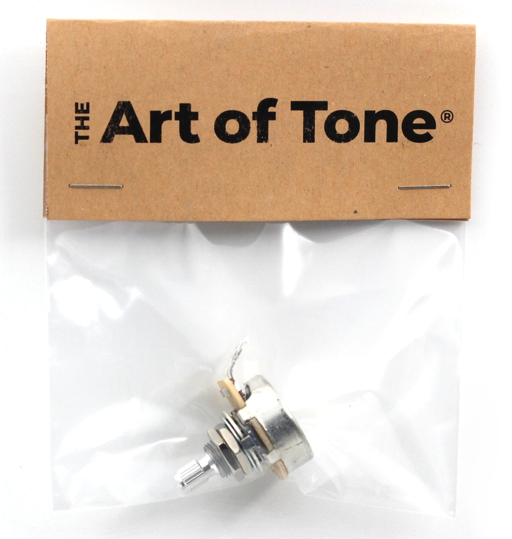 CTS 1 Meg Guitar Potentiometer - Short Split Shaft, Audio Taper, 10% Tolerance