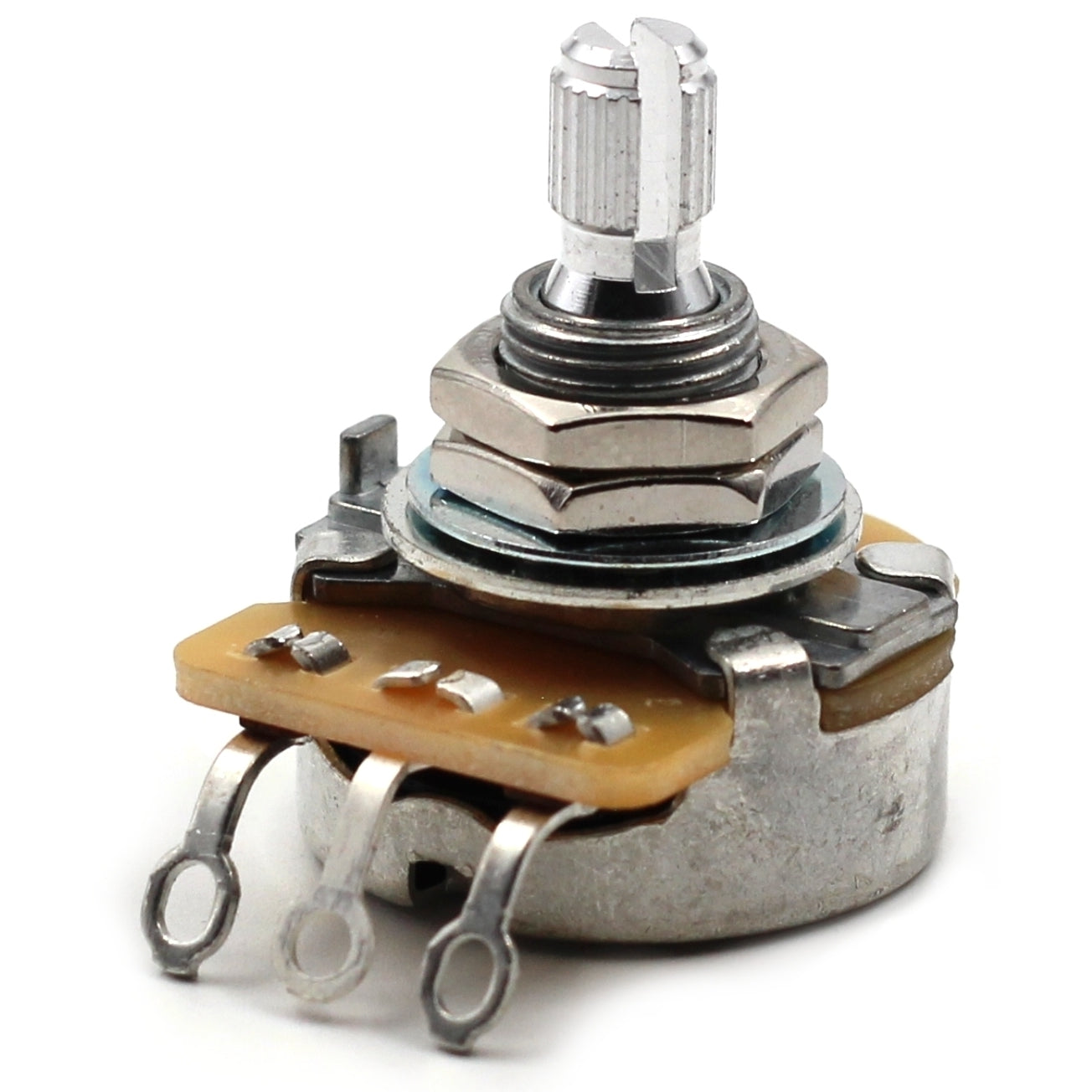 CTS 1 Meg Guitar Potentiometer - Short Split Shaft, Audio Taper, 10% Tolerance