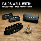 The Art of Tone CTS 250k Potentiometer - Custom Short Split Shaft, Audio Taper, 10% Tolerance