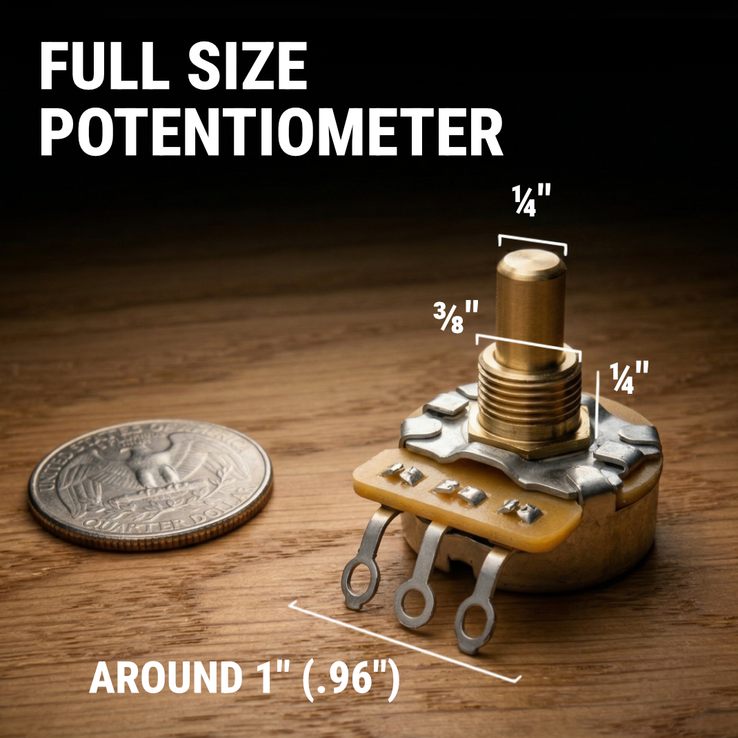 CTS 250K Pot Solid Shaft - Audio Taper, ±10% Tolerance – The Art CTS 250K Pot Solid Shaft - Audio Taper, ±10% Tolerance – The Art