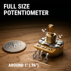 The Art of Tone CTS 250k Potentiometer - Custom Short Split Shaft, Audio Taper, 10% Tolerance