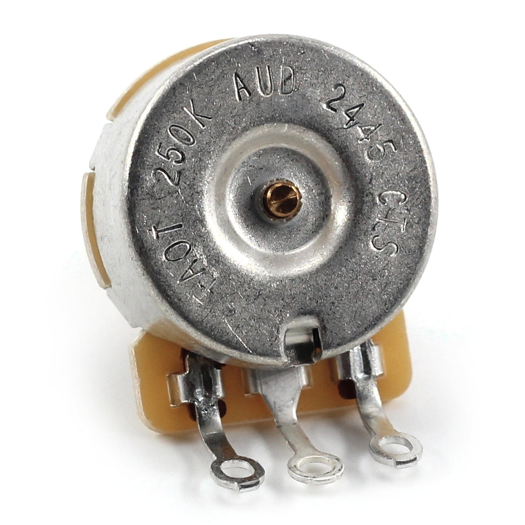 The Art of Tone Custom CTS 250k Potentiometers - Short Split Shaft (3x) w/ Orange Drop .047uF Guitar Capacitor for Fender® Strat®