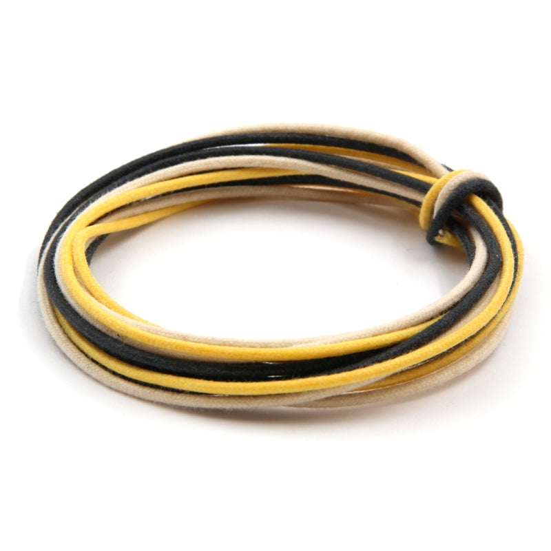The Art of Tone Gavitt 22 AWG Cloth Guitar Wire - Vintage-Style Push Back, Black/White/Yellow