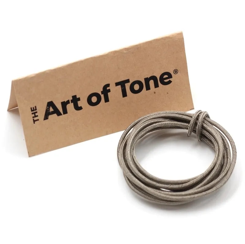The Art of Tone Gavitt Shielded Braided Cloth Guitar Wire - Vintage-Style 22 AWG Stranded Wire, Push Back Cloth