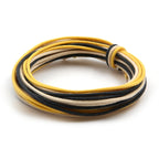 The Art of Tone Gavitt 22 AWG Cloth Guitar Wire - Vintage-Style Push Back, Black/White/Yellow