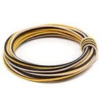 The Art of Tone Gavitt 22 AWG Cloth Guitar Wire - Vintage-Style Push Back, Black/White/Yellow