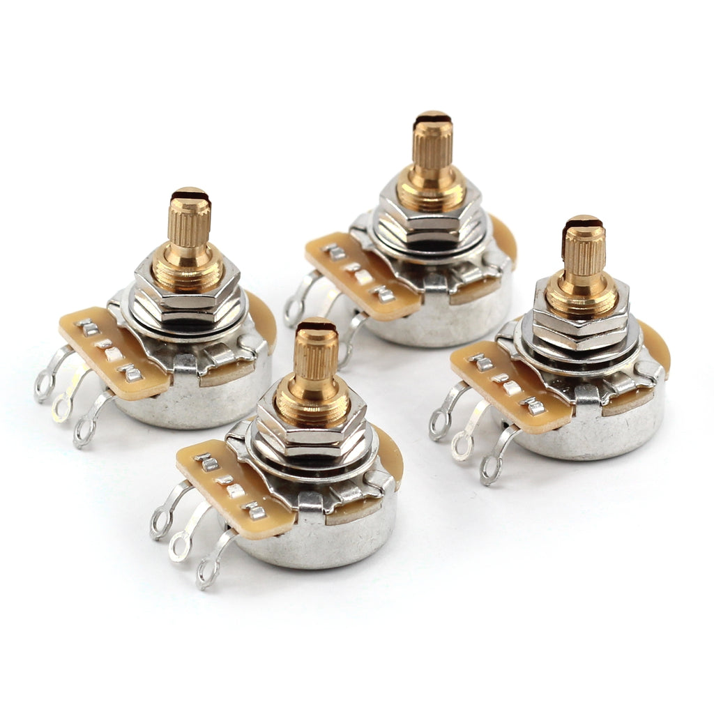 The Art of Tone CTS 500k Potentiometer for Guitar - Custom Short Split Shaft, Audio Taper, 10% Tolerance