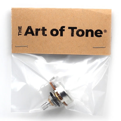 Bourns 500K Audio Taper Potentiometer - SHORT SPLIT Knurled Shaft - Low Friction Rotation