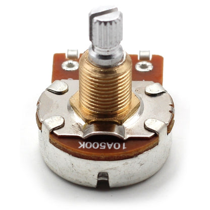 Bourns 500K Audio Taper Potentiometer - SHORT SPLIT Knurled Shaft - Low Friction Rotation