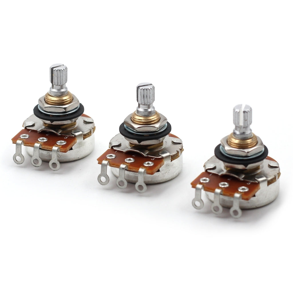 Bourns 250k Potentiometer - Short Split Shaft, Audio Taper, Low Friction Guitar Pot