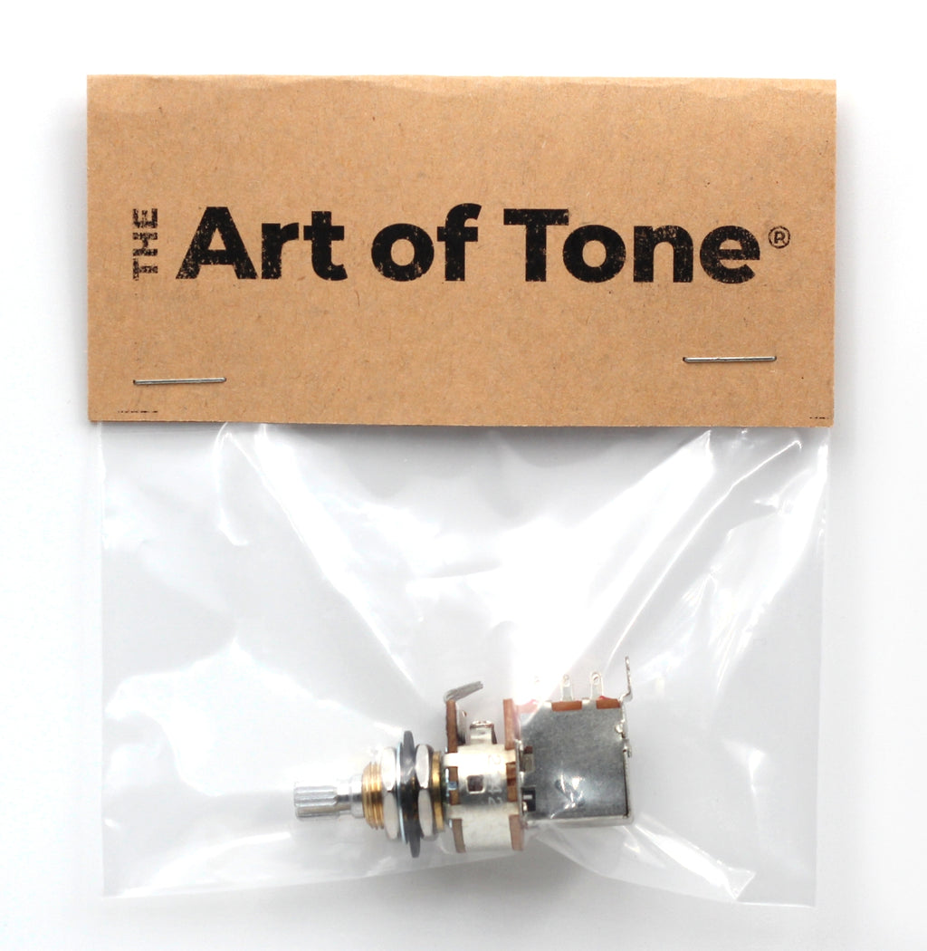 Bourns 250k Push Pull Potentiometer - Short Split Shaft, Audio Taper, DPDT, Low Friction Guitar Pot