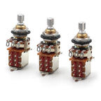 Bourns 250k Push Pull Potentiometer - Short Split Shaft, Audio Taper, DPDT, Low Friction Guitar Pot