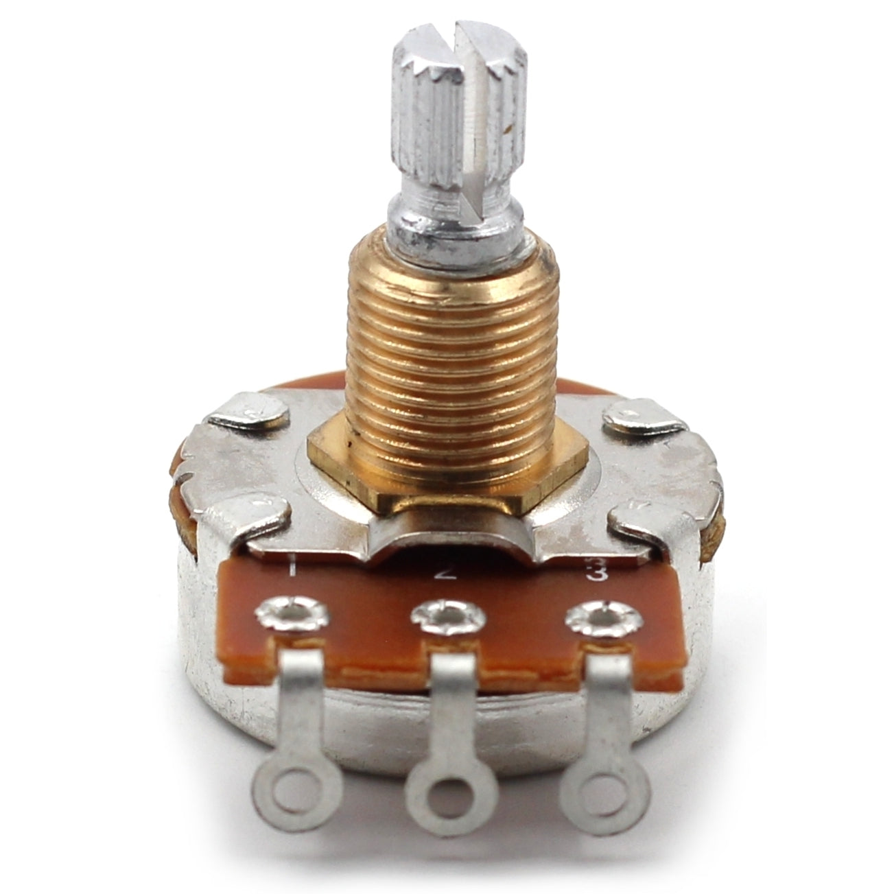 Bourns 250k Potentiometer - Short Split Shaft, Audio Taper, Low Friction Guitar Pot