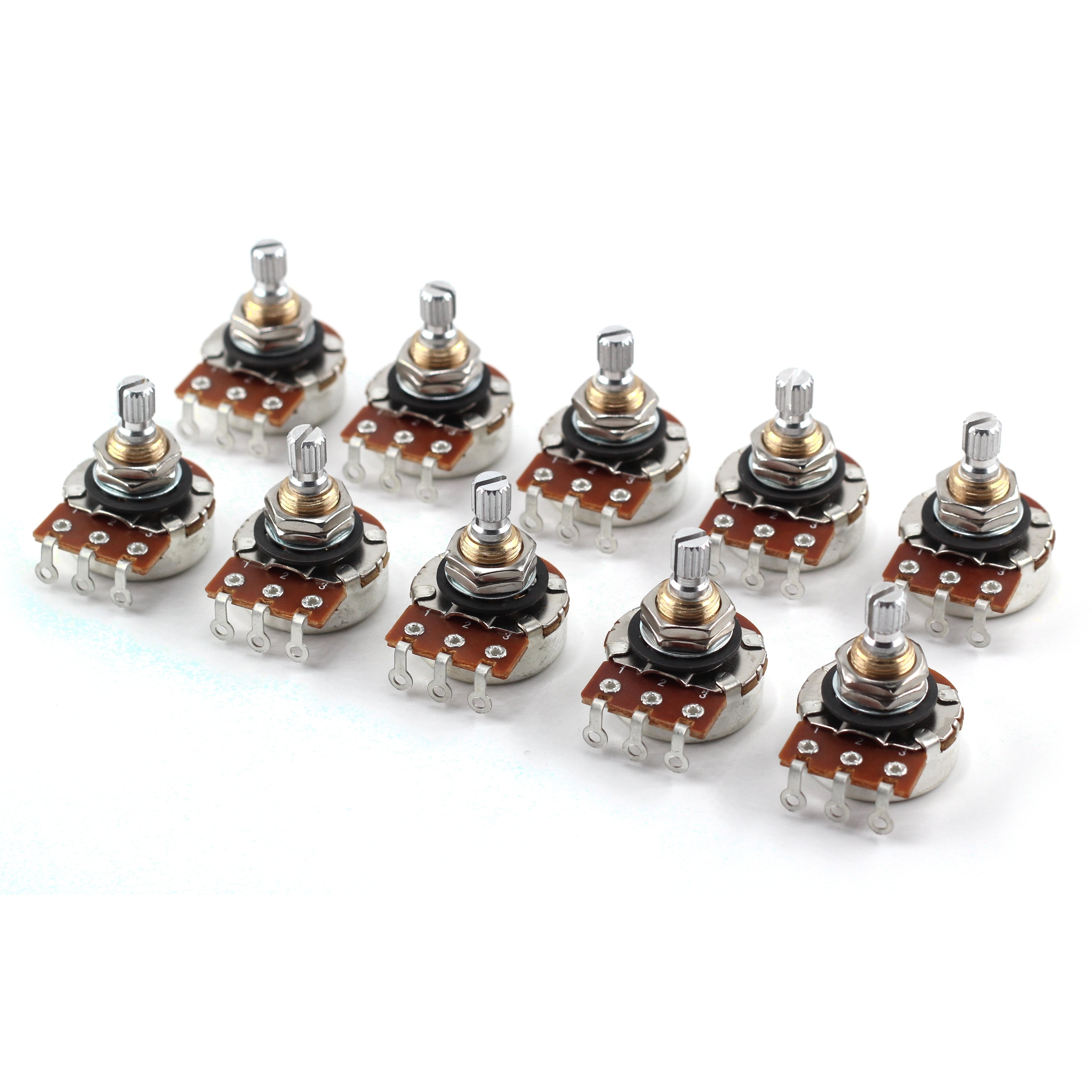 Bourns 250k Potentiometer - Short Split Shaft, Audio Taper, Low Friction Guitar Pot