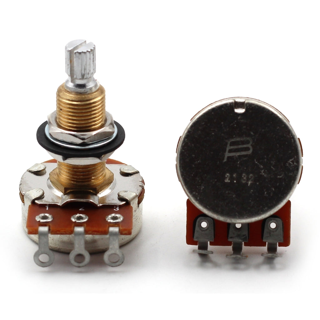 Bourns 500k Potentiometers for Guitar - Long Split Shaft (4x) w/ Orange Drop .022uF/200v Guitar Capacitors (2x)