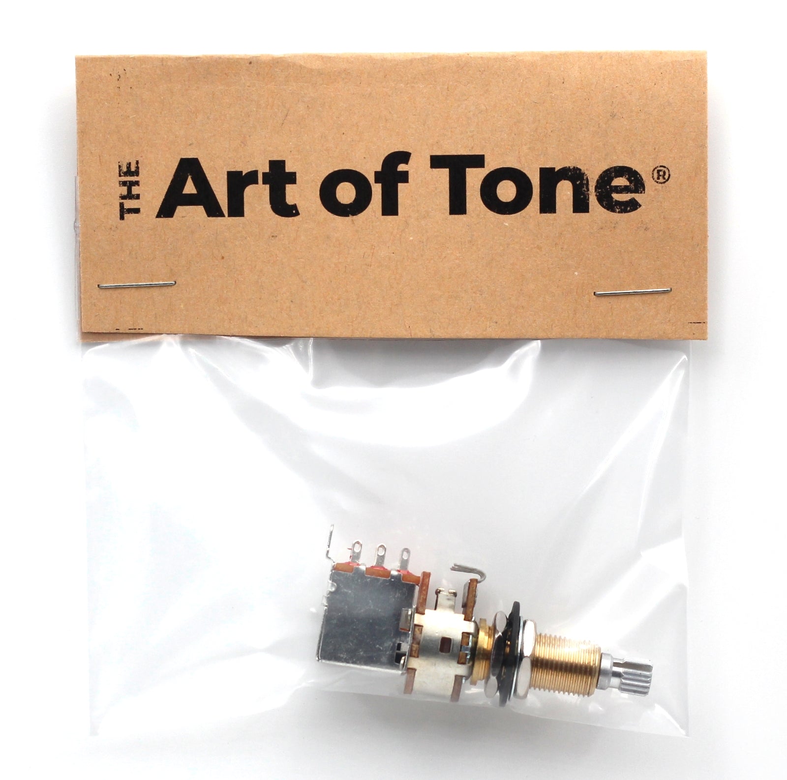 Bourns 500k Push Pull Potentiometer - Long Split Shaft, Audio Taper, DPDT, Low Friction Guitar Pot