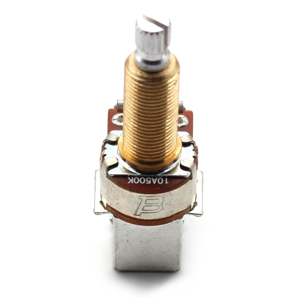 Bourns 500k Push Pull Potentiometer - Long Split Shaft, Audio Taper, DPDT, Low Friction Guitar Pot