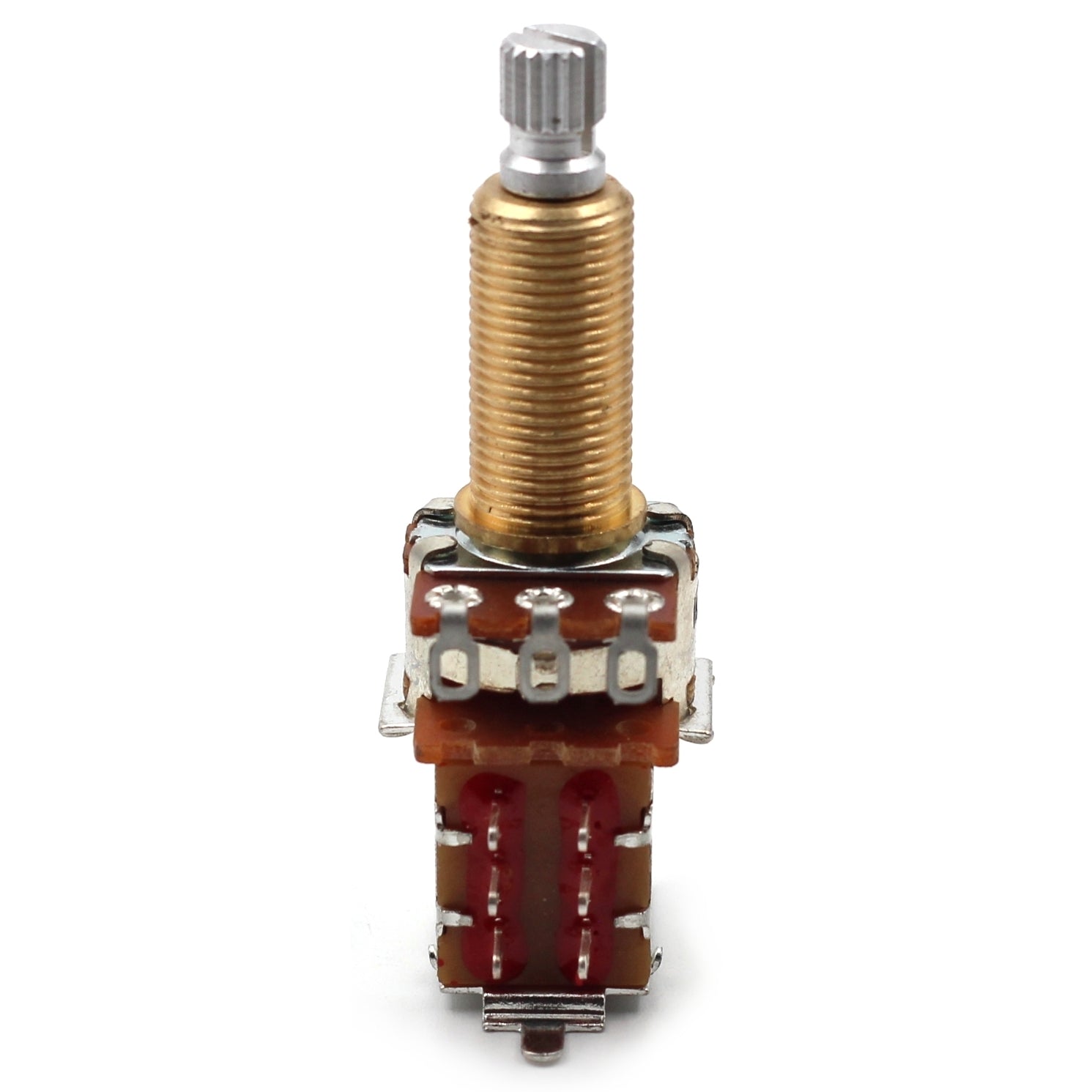 Bourns 500k Push Pull Potentiometer - Long Split Shaft, Audio Taper, DPDT, Low Friction Guitar Pot