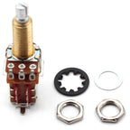 Bourns 500k Push Pull Potentiometer - Long Split Shaft, Audio Taper, DPDT, Low Friction Guitar Pot