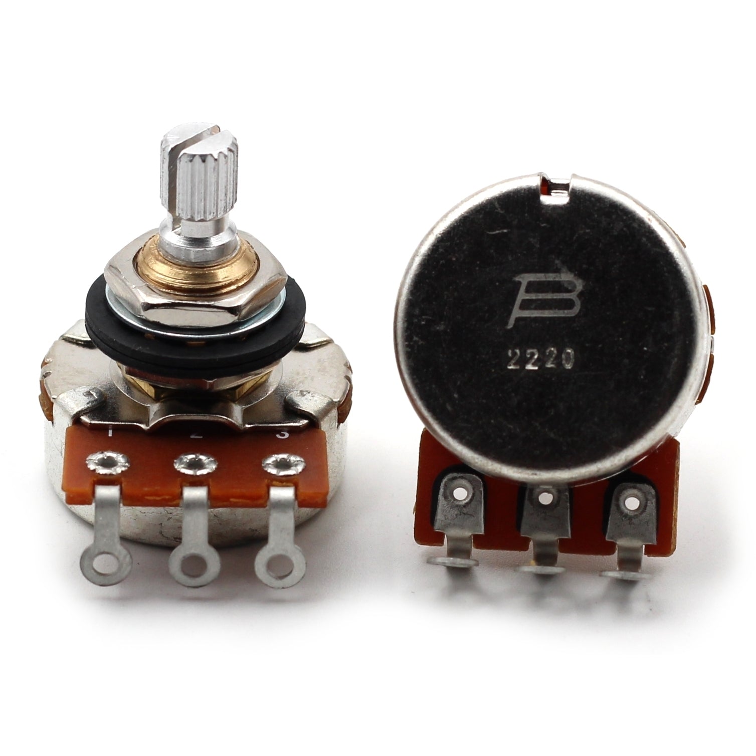 Bourns 500k Potentiometer - Short Split Shaft, Audio Taper, Low Friction Guitar Pot