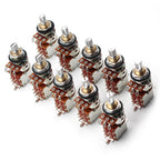 Bourns 500k Push Pull Potentiometer - Short Split Shaft, Audio Taper, DPDT, Low Friction Guitar Pot