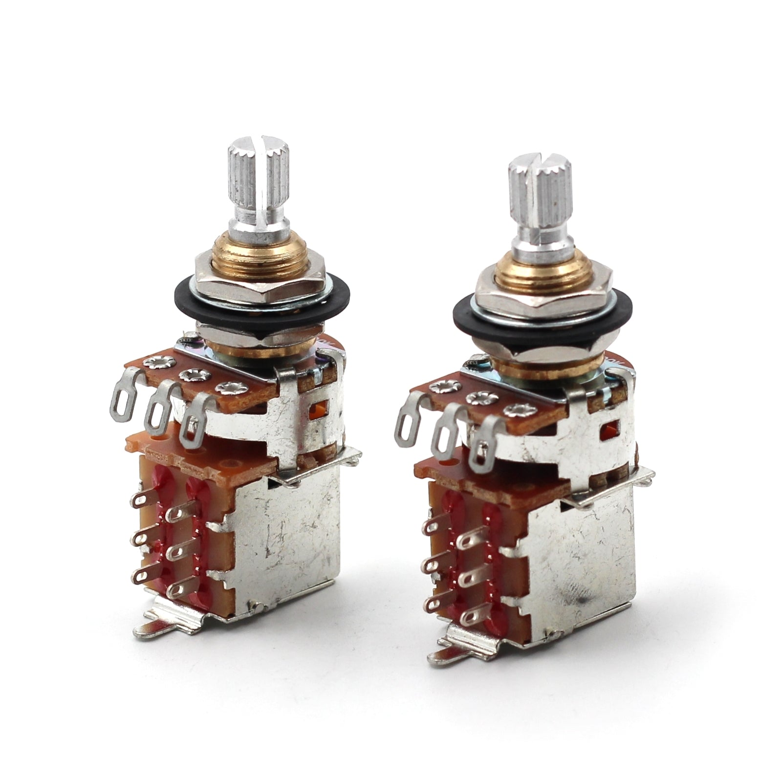 Bourns 500k Push Pull Potentiometer - Short Split Shaft, Audio Taper, DPDT, Low Friction Guitar Pot
