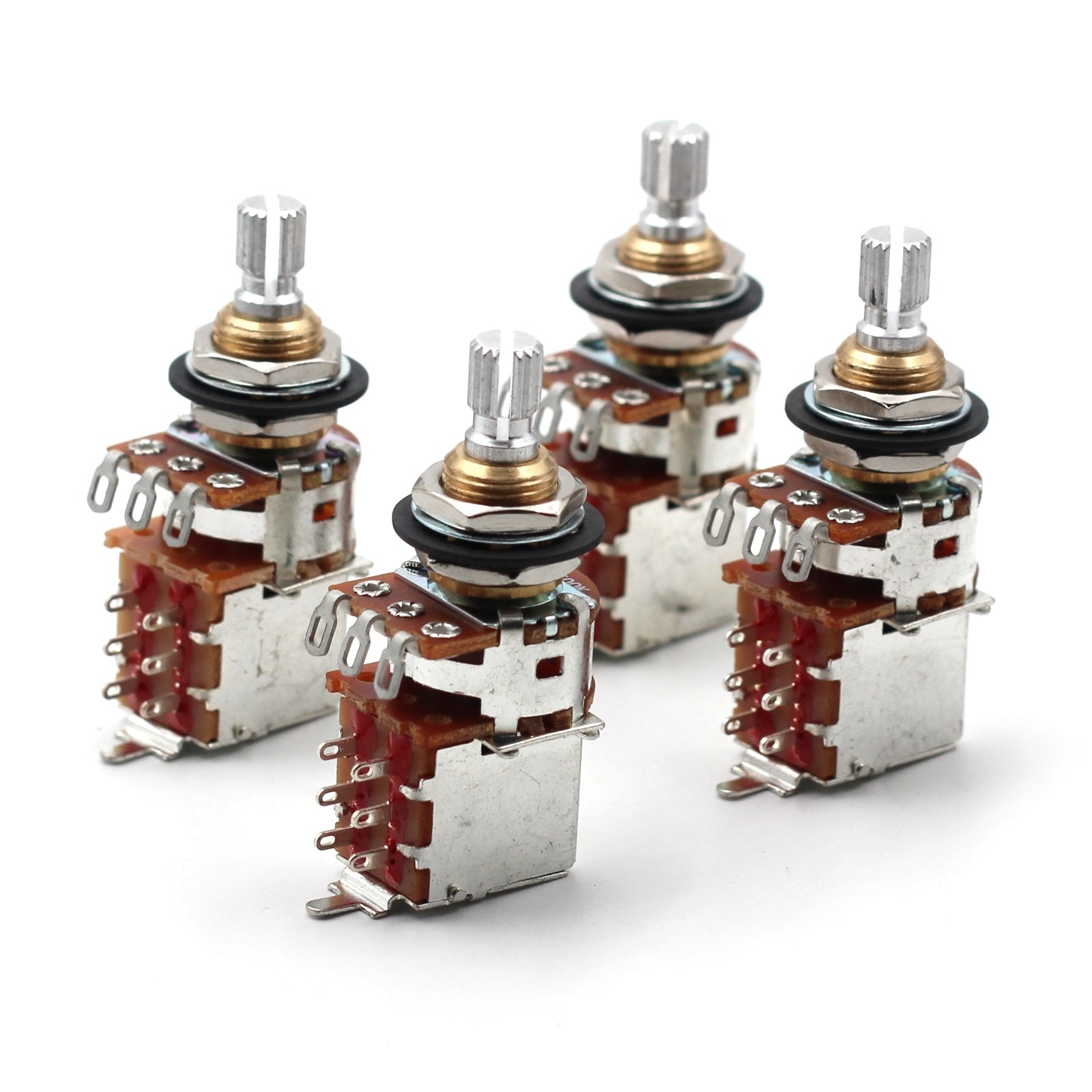 Bourns 500k Push Pull Potentiometer - Short Split Shaft, Audio Taper, DPDT, Low Friction Guitar Pot