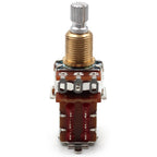 Bourns 500k Push Pull Potentiometer - Short Split Shaft, Audio Taper, DPDT, Low Friction Guitar Pot