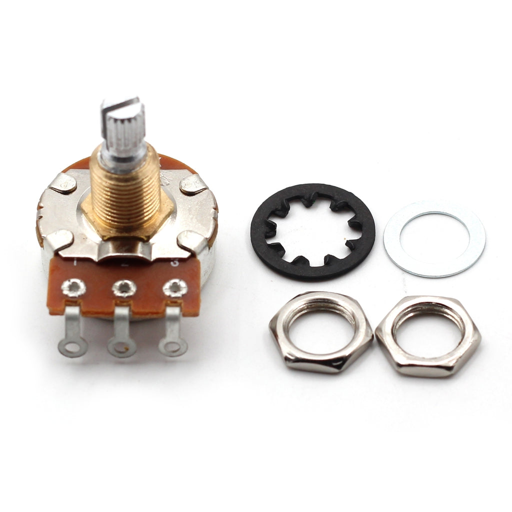 Bourns 500k Potentiometer - Short Split Shaft, Audio Taper, Low Friction Guitar Pot