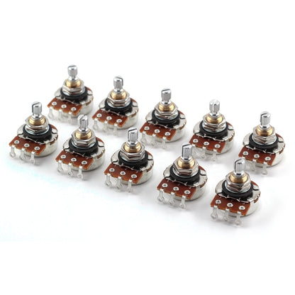 Bourns 250K Audio Taper Potentiometer - SHORT SPLIT Knurled Shaft - Low Friction Rotation