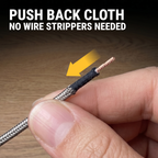 The Art of Tone Gavitt Shielded Braided Cloth Guitar Wire - Vintage-Style 22 AWG Stranded Wire, Push Back Cloth