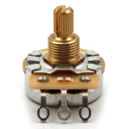 CTS 250k Potentiometer for Guitar - Short Split Shaft, Audio Taper, 10% Tolerance