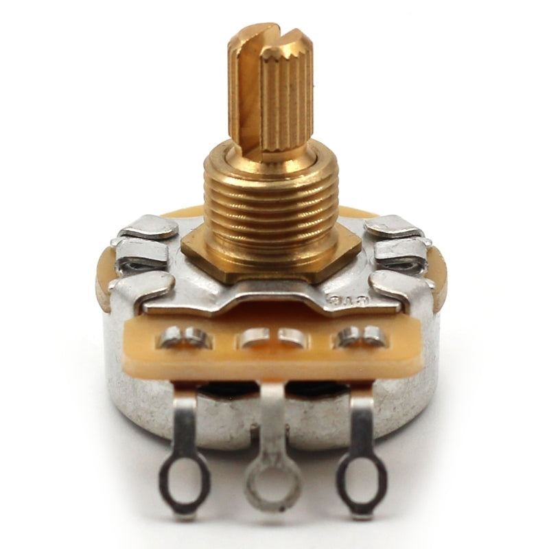CTS 250k Potentiometer for Guitar - Short Split Shaft, Audio Taper, 10% Tolerance