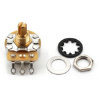 CTS 250k Potentiometer for Guitar - Short Split Shaft, Audio Taper, 10% Tolerance