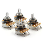 CTS 500k Potentiometer for Guitar - Short Split Shaft, Audio Taper, Aluminum, 15% Tolerance