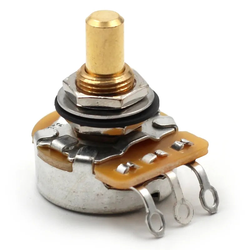 CTS 500k Potentiometer for Guitar - Short Solid Shaft, Audio Taper, 10% Tolerance