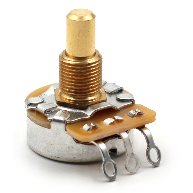 CTS 500k Potentiometer for Guitar - Short Solid Shaft, Audio Taper, 10% Tolerance