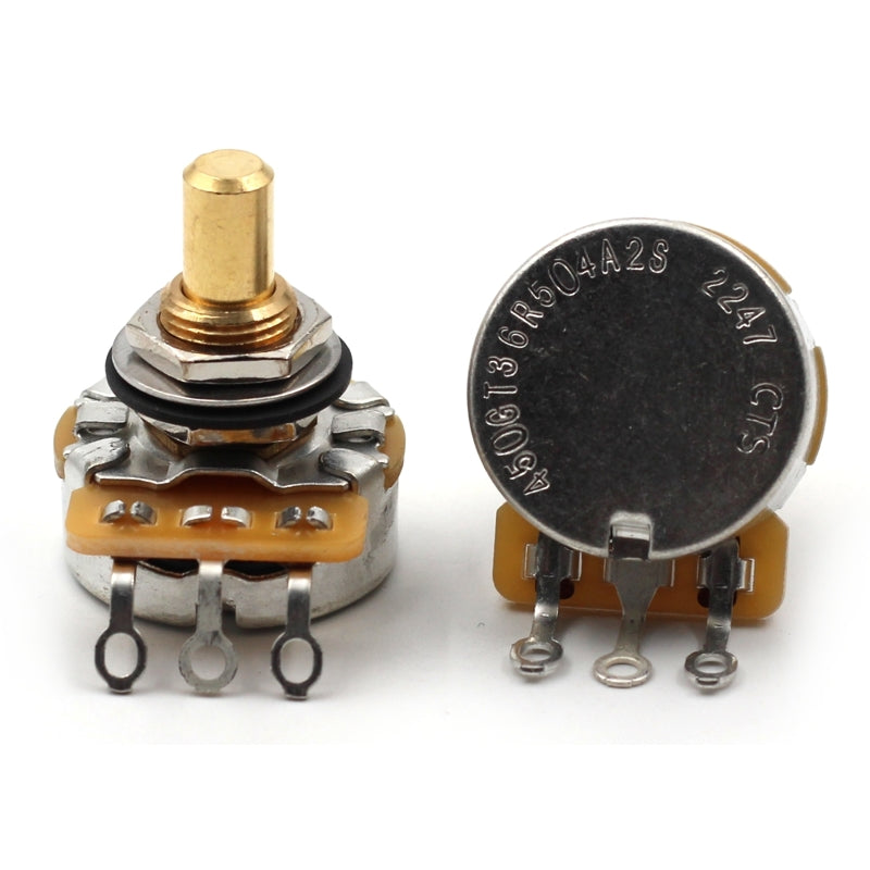 CTS 500K Potentiometer - Short (3/8") SOLID Shaft - Audio Taper - 10% Tolerance