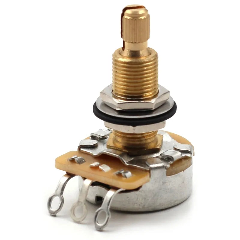 CTS 500k Potentiometer for Guitar - Long Split Shaft, Audio Taper, 10% Tolerance