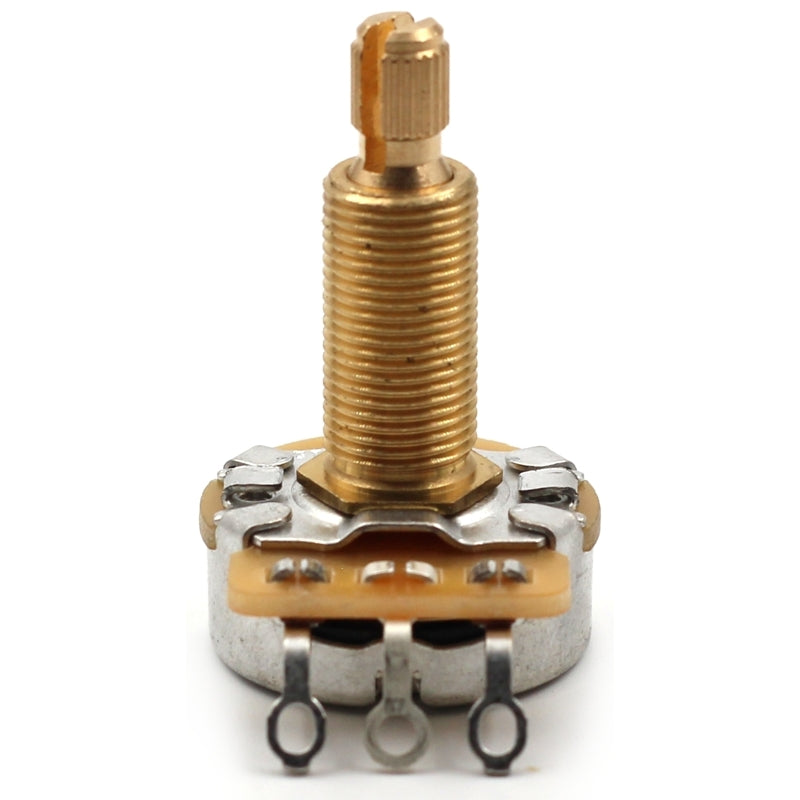 CTS 500k Potentiometer for Guitar - Long Split Shaft, Audio Taper, 10% Tolerance