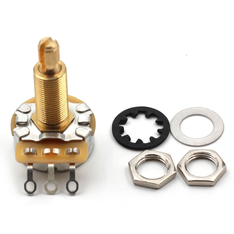 CTS 500k Potentiometer for Guitar - Long Split Shaft, Audio Taper, 10% Tolerance